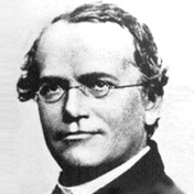 Gregor Mendel recognizes the possibility of discrete genetic traits.