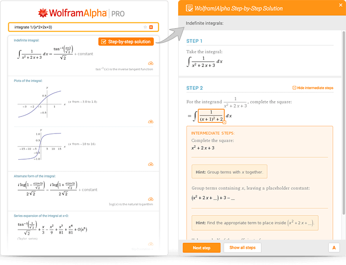 在 Wolfram Alpha 中显示分步解答方案
