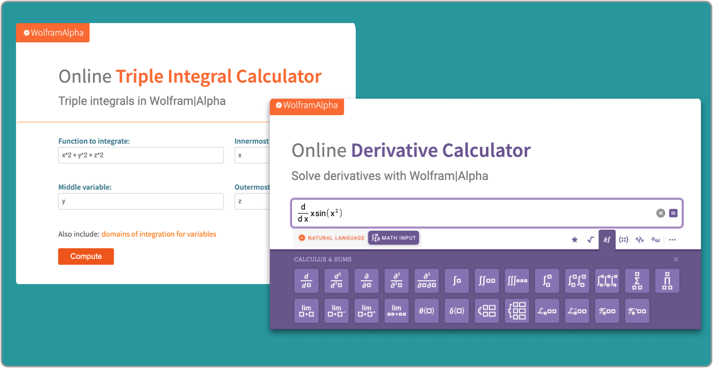 Wolfram|Alpha 计算器截图
